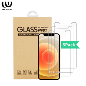 WeAddu 3pack Screen Protector For iPhone 12 pro max tempered glass Screen Protector For iphone 12 mini Screen Protector 3 pack 