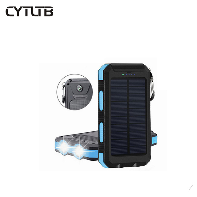 S8 8000mah led lamp solar power bank multifuction premium solar battery charger powerbank phone